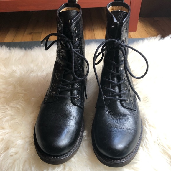 Frye Shoes - Frye Veronica lace up combat boots black